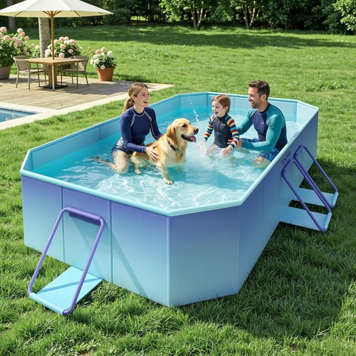 Foldable pool x53 x19 - foldable,