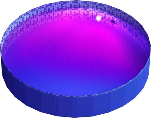 Foldable dog pool with - foldable, led